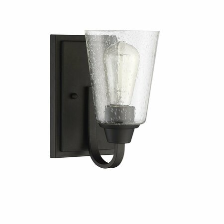 CRAFTMADE Grace 1 Light Wall sconce in Espresso Clear seeded Glass 41901-EsP-Cs